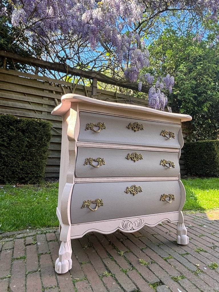 Unieke vintage Queen Anne ladekast | volledig gerestyled, Ophalen of Verzenden, Gebruikt