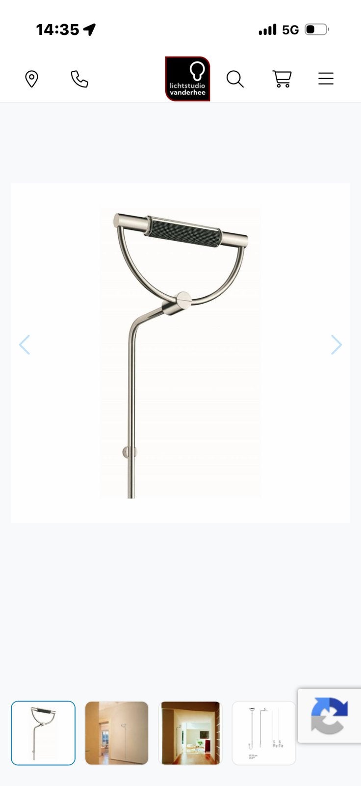 Wandlamp Cini & Nils roestvrijstaal, Gebruikt, Ophalen of Verzenden, Metaal, Modern