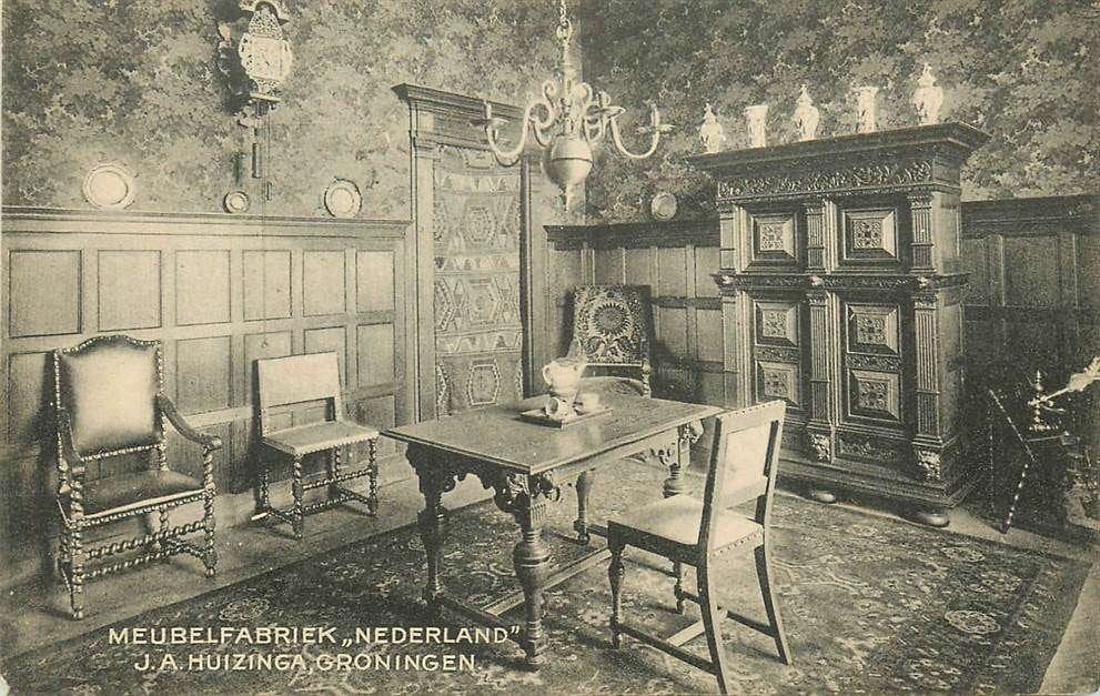 304-203-053 Groningen Meubelfabriek Nederland JA Huizinga, Verzamelen, Verzenden, Voor 1920, Groningen