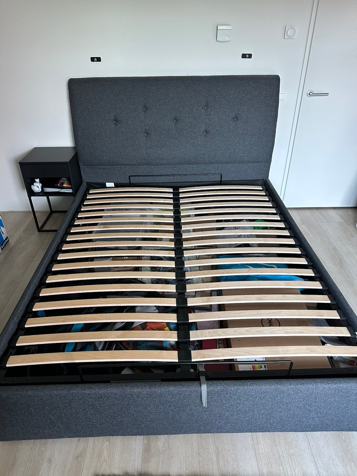 Ikea Bed Idanas (160x200), Ophalen, Zo goed als nieuw, Tweepersoons, 160 cm