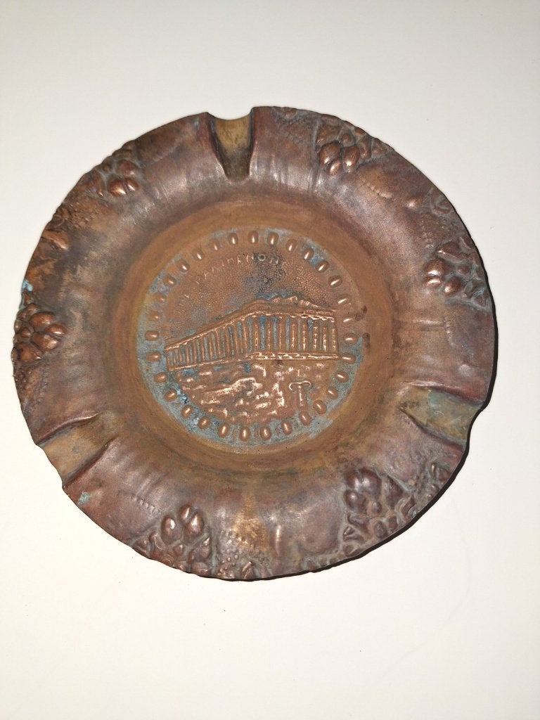 Koperen Asbak 14 cm doorsnede, Antiek en Kunst, Antiek | Koper en Brons, Ophalen, Koper