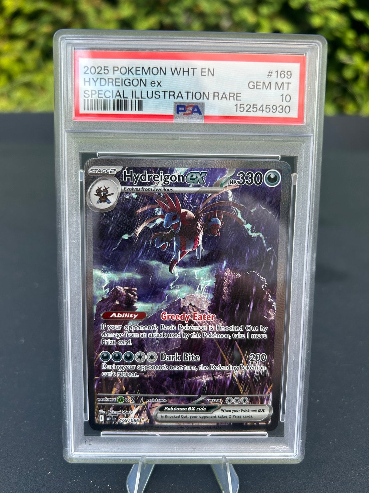 Hydreigon ex 169 - white flare - psa 10 - Pokémon Kaart, Ophalen of Verzenden, Nieuw, Losse kaart