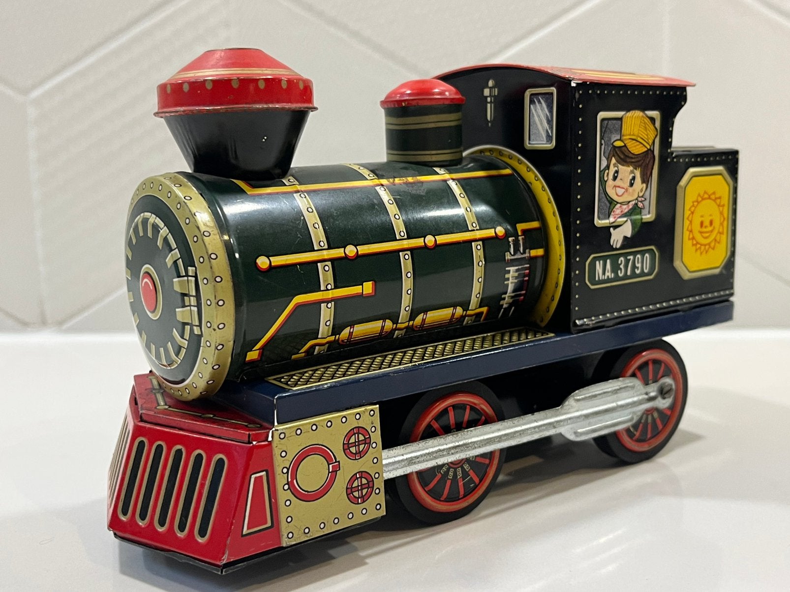Blikken speelgoed Wonder Land Choo Choo Locomotief ND Japan, Verzamelen, Verzenden, Gebruikt