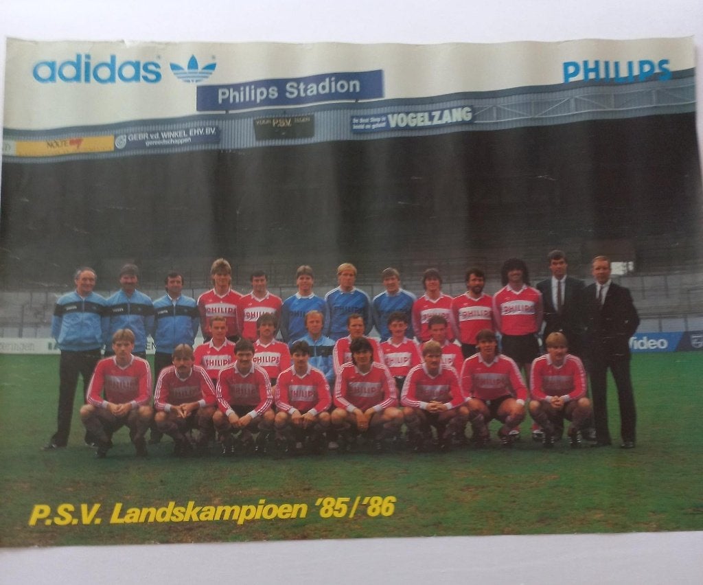 Poster PSV Kampioen 85/86, Rechthoekig Liggend, Ophalen of Verzenden, Zo goed als nieuw, Sport
