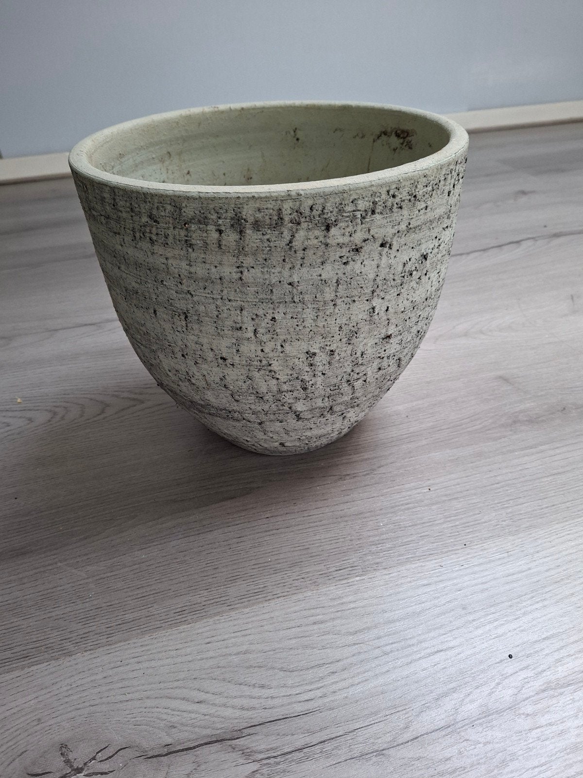 Grote Grijsgroene bloempot, Rond, Minder dan 40 cm, Aardewerk, Ophalen
