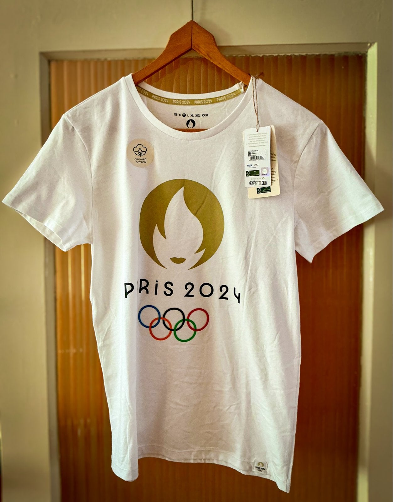 Paris 2024 Olympische Spelen T-shirt - Nieuw - size Medium M, Ophalen of Verzenden, Nieuw, Maat 48/50 (M), Wit