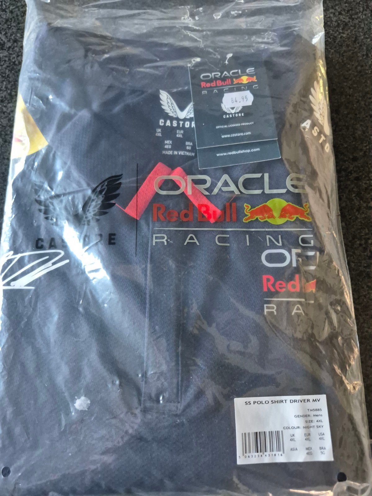 Red Bull Racing Castore Polo Shirt Driver MV 4XL, Ophalen of Verzenden, Blauw, Castore, Maat 56/58 (XL)