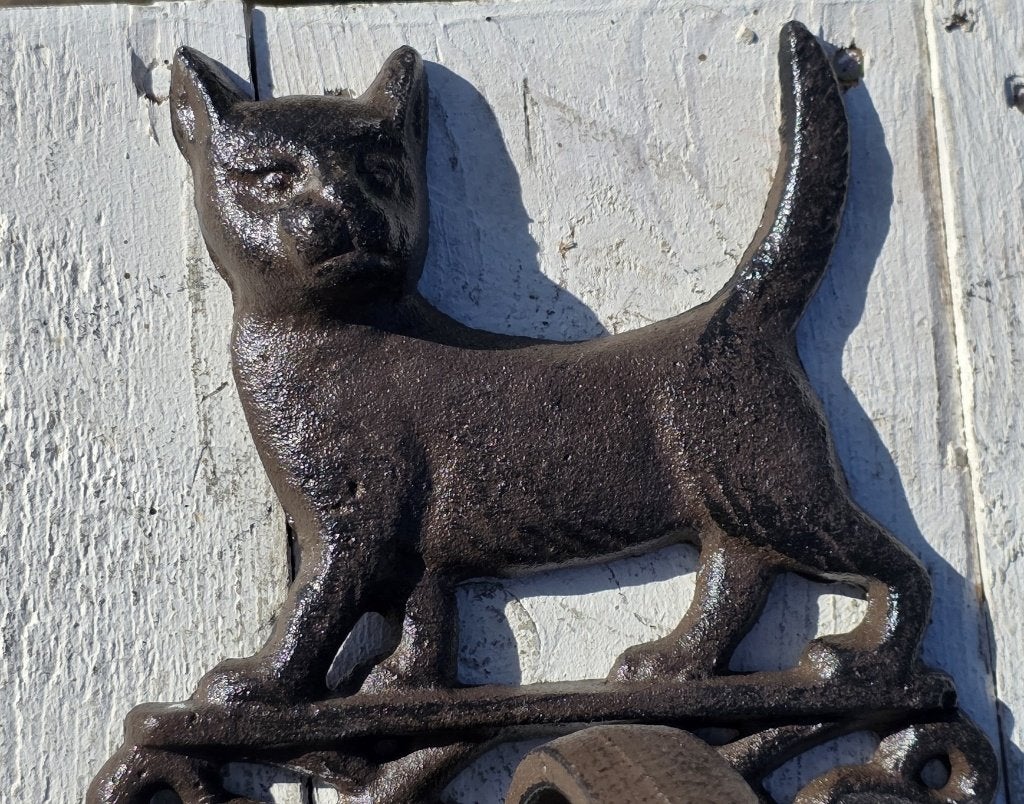 DEURBEL / KAT /POES / GIETIJZER, Tuin en Terras, Tuinwanddecoratie, Huis en tuin decoratie Marie, Nieuw, Info@huisentuindecoratiemarie.nl