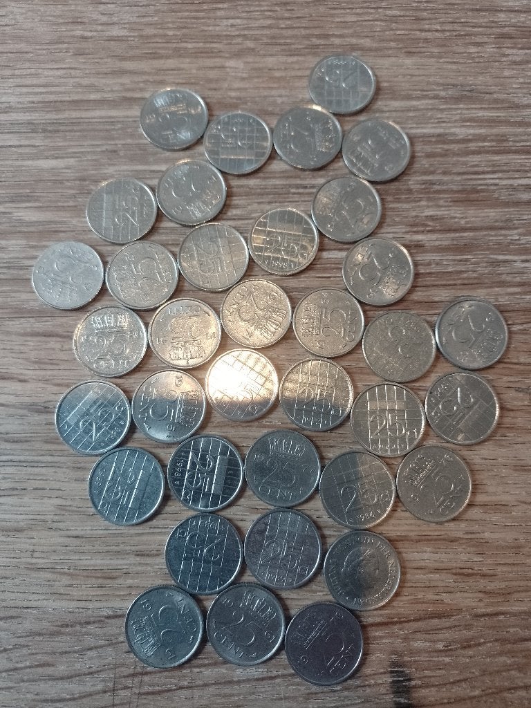 25 guldencent, Ophalen of Verzenden, Koningin Juliana, 25 cent, Setje