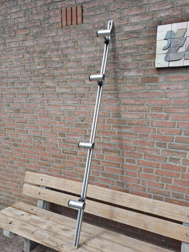 Philips aluminium verlichtingsplan met 4 spots, jaren '70, Huis en Inrichting, Lampen | Spots, Ophalen, Gebruikt, Metaal of Aluminium