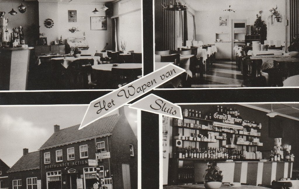 Sluis  Hotel t,Wapen van Sluis, Ophalen of Verzenden, 1940 tot 1960, Gelopen, Zeeland