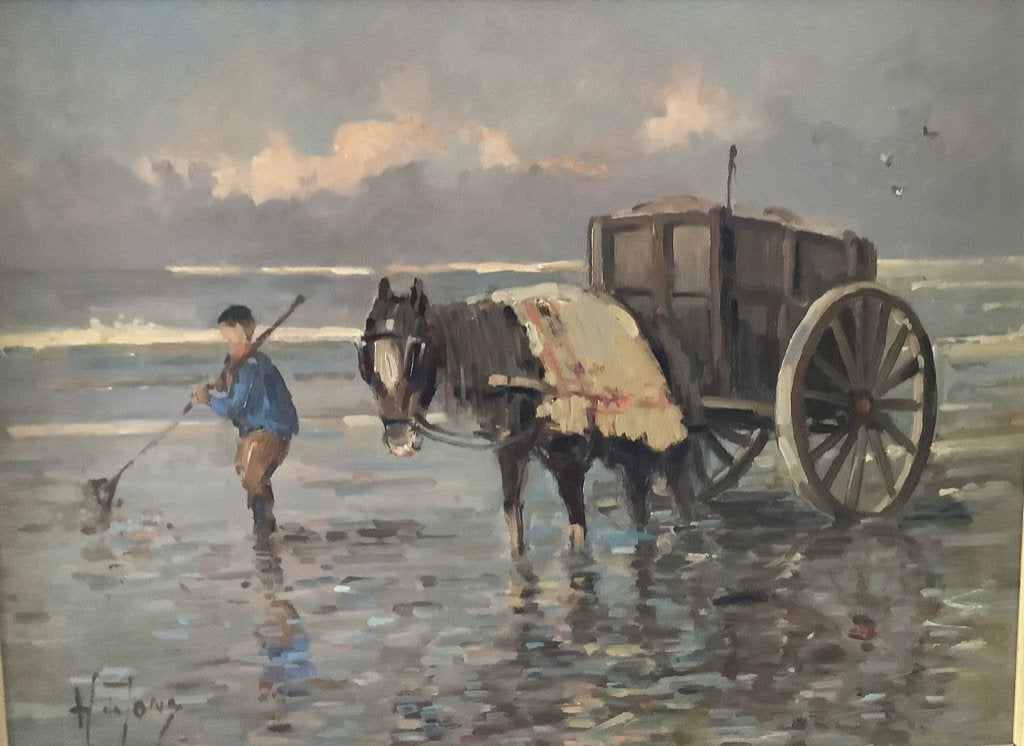 Schelpenvisser op het strand, door Hans de Jong, Ophalen, Overige onderwerpen