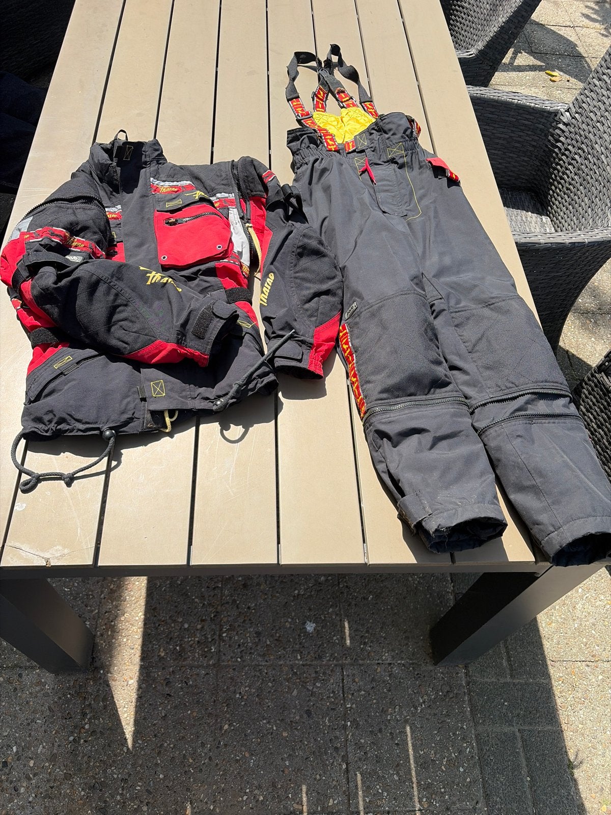 Motorpak kind, verstelbare mouw en broekspijp dmv rits., Ophalen, Tweedehands, Kinderen, Combipak