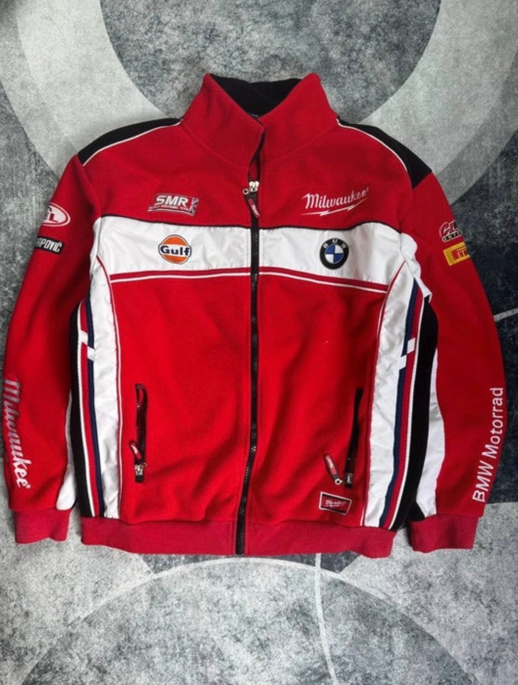 Milwaukee BMW Motorrad Fleece Racing Jas Maat XL, Ophalen of Verzenden, Gedragen, Maat 56/58 (XL), Rood