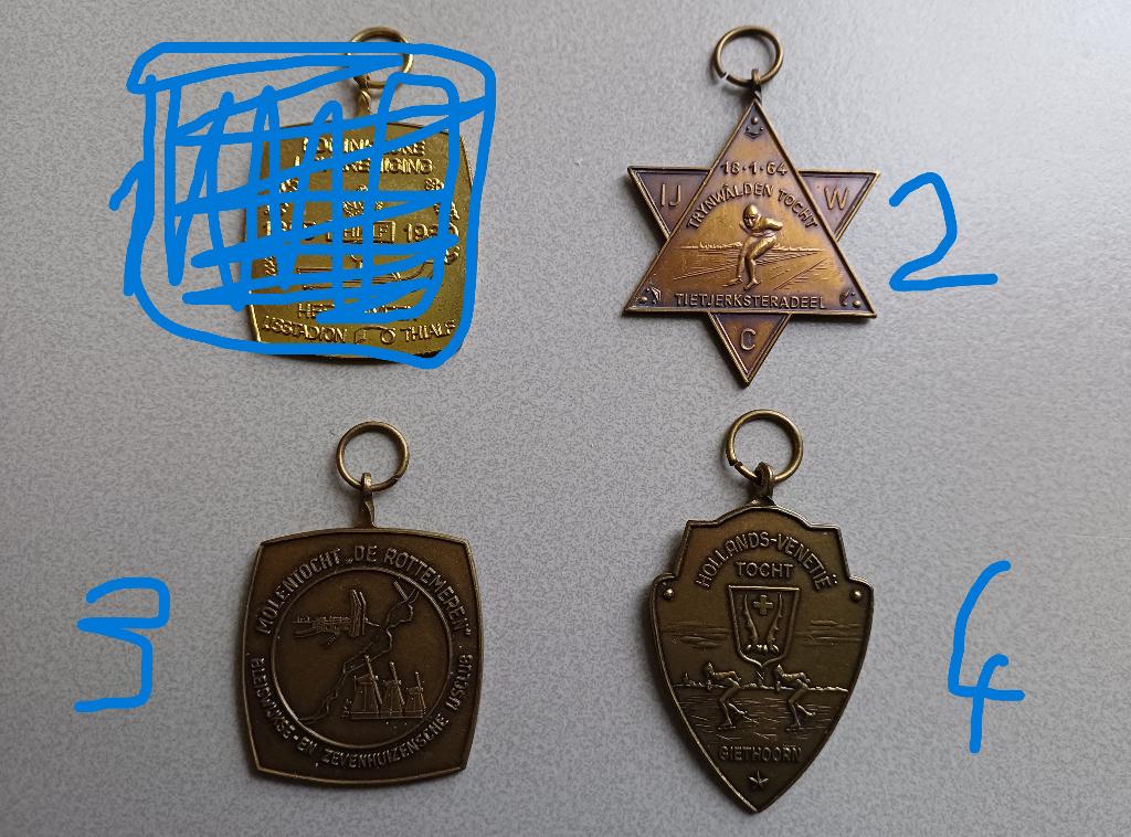 Medaille Schaatsen Trynwâlden Rottemeren Giethoorn, Ophalen of Verzenden, Overige materialen