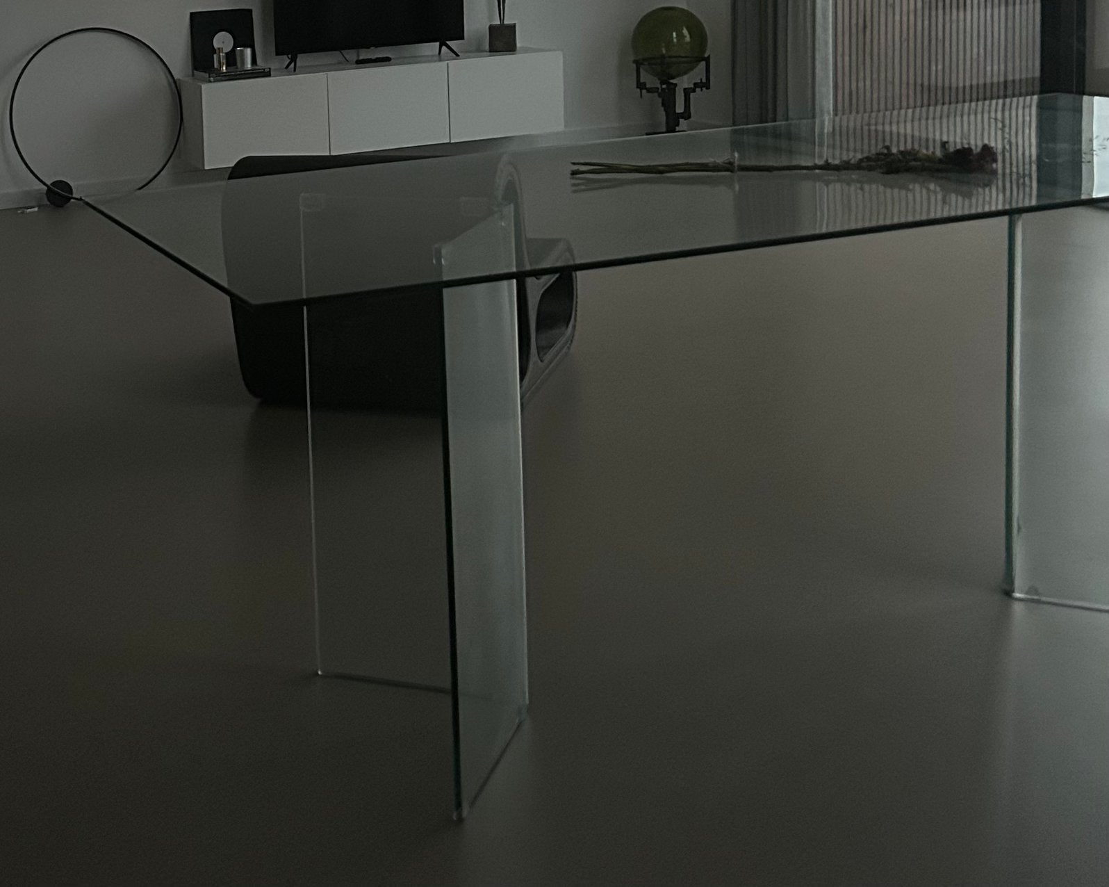 Exclusieve glazen eettafel – Murano glas uit Italië, Ophalen, 50 tot 100 cm, Rechthoekig, Glas