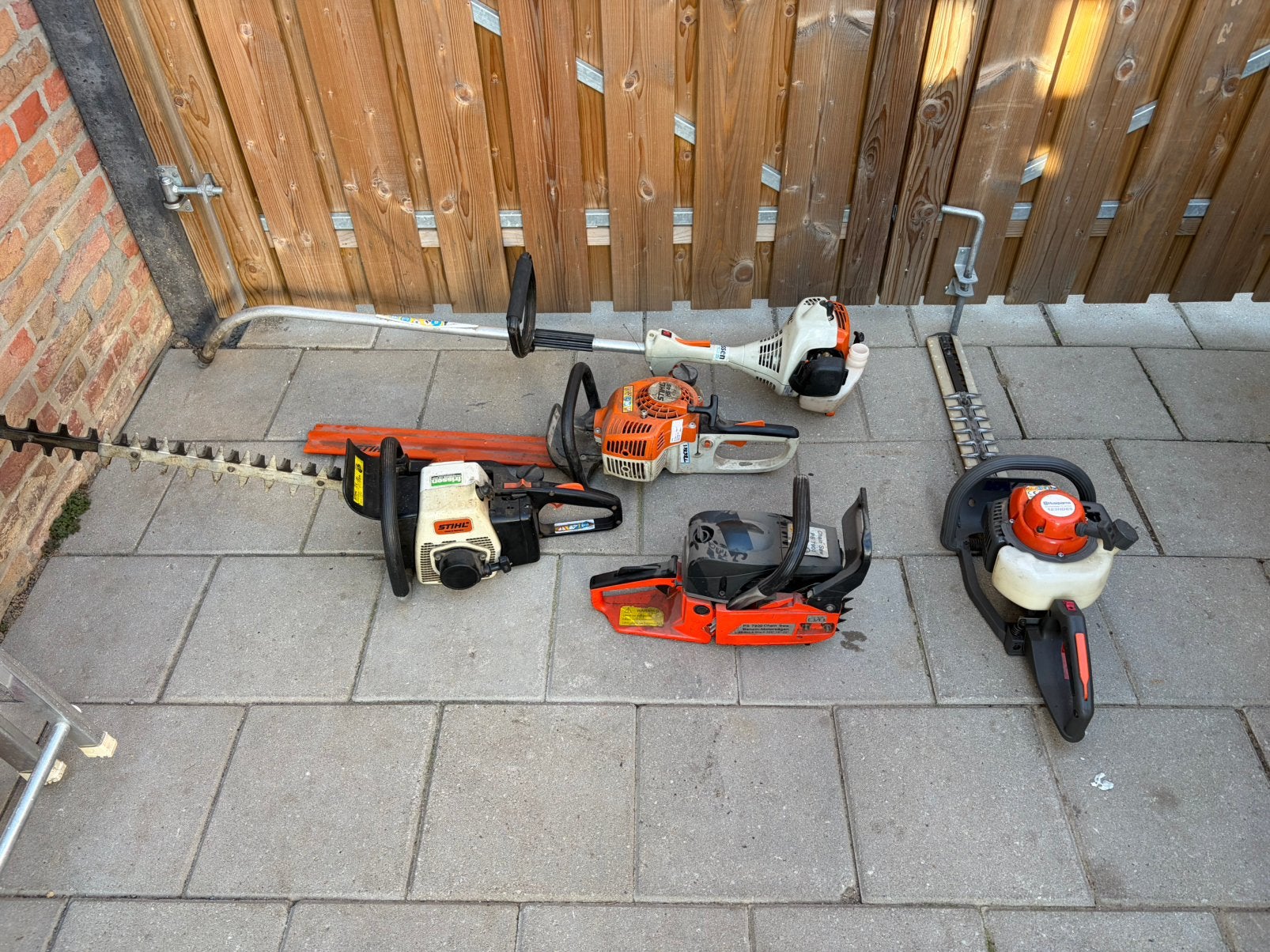 Partij benzine gereedschap tuin, Ophalen, Gebruikt, Benzine