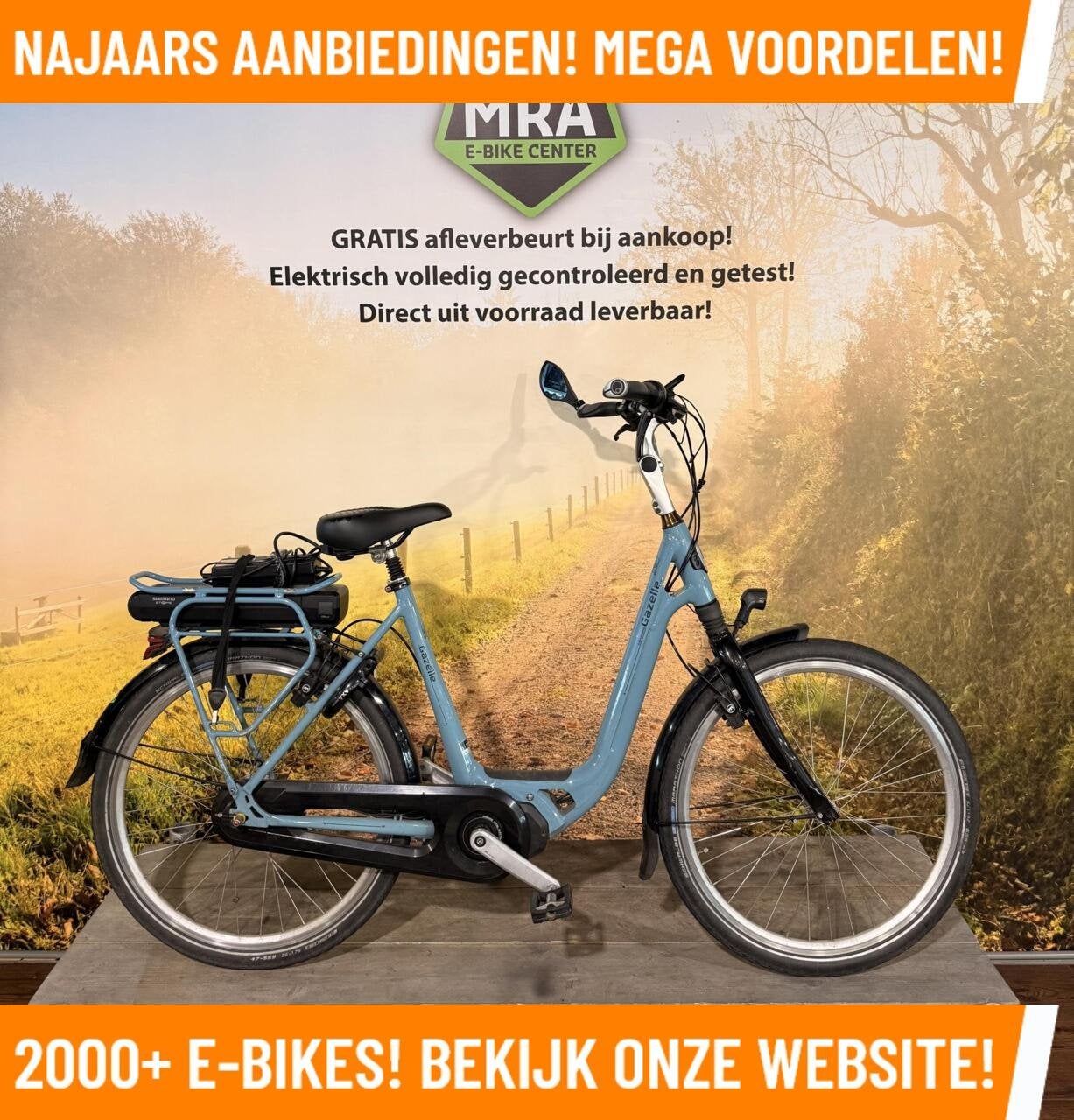 Gazelle elektrische fiets met midden motor en lage instap!, 51 tot 55 cm, Zo goed als nieuw, 50 km per accu of meer, Gazelle