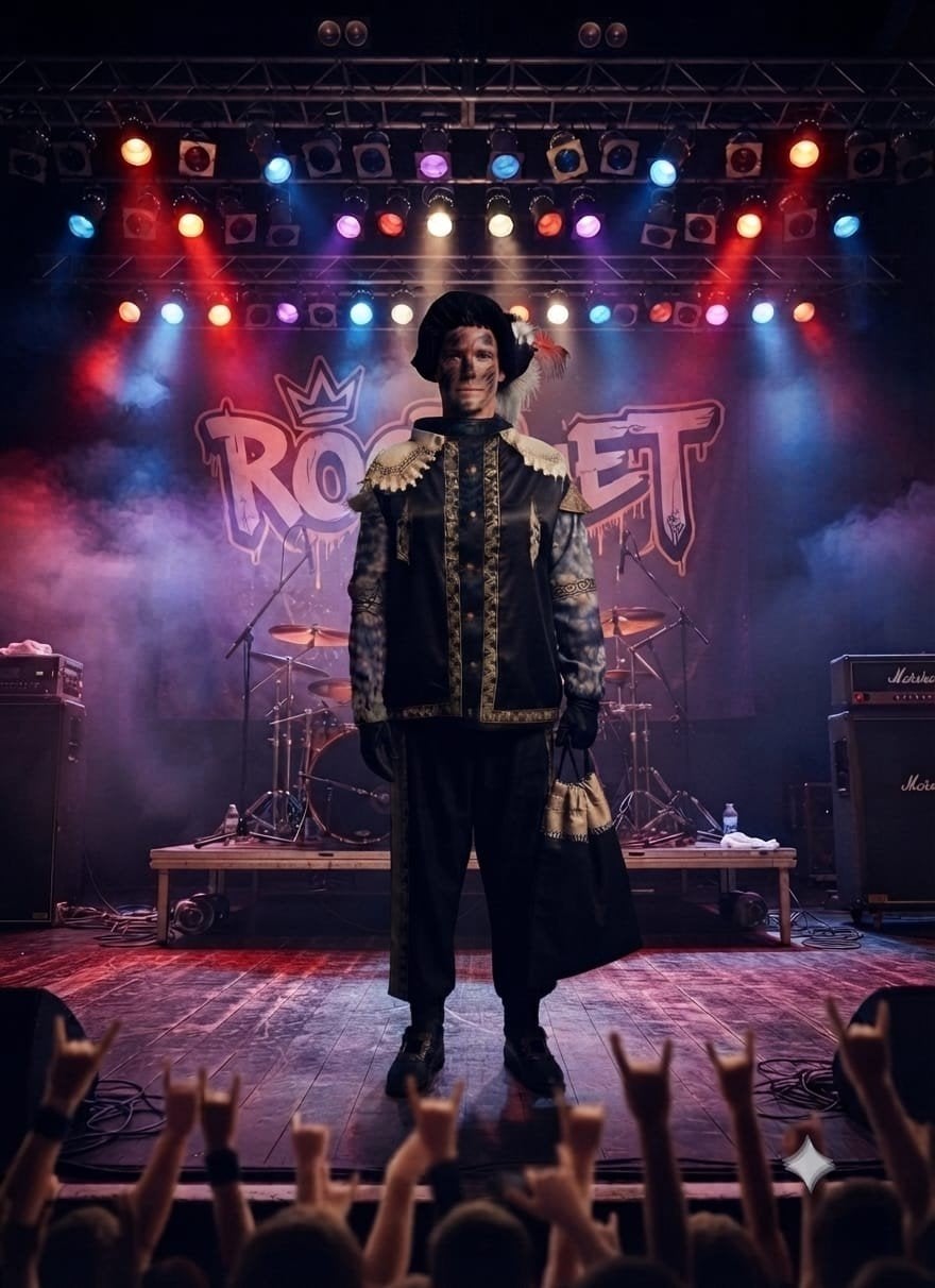 Pieten Kostuum, Rock Piet (verhuur), Ophalen, Zo goed als nieuw
