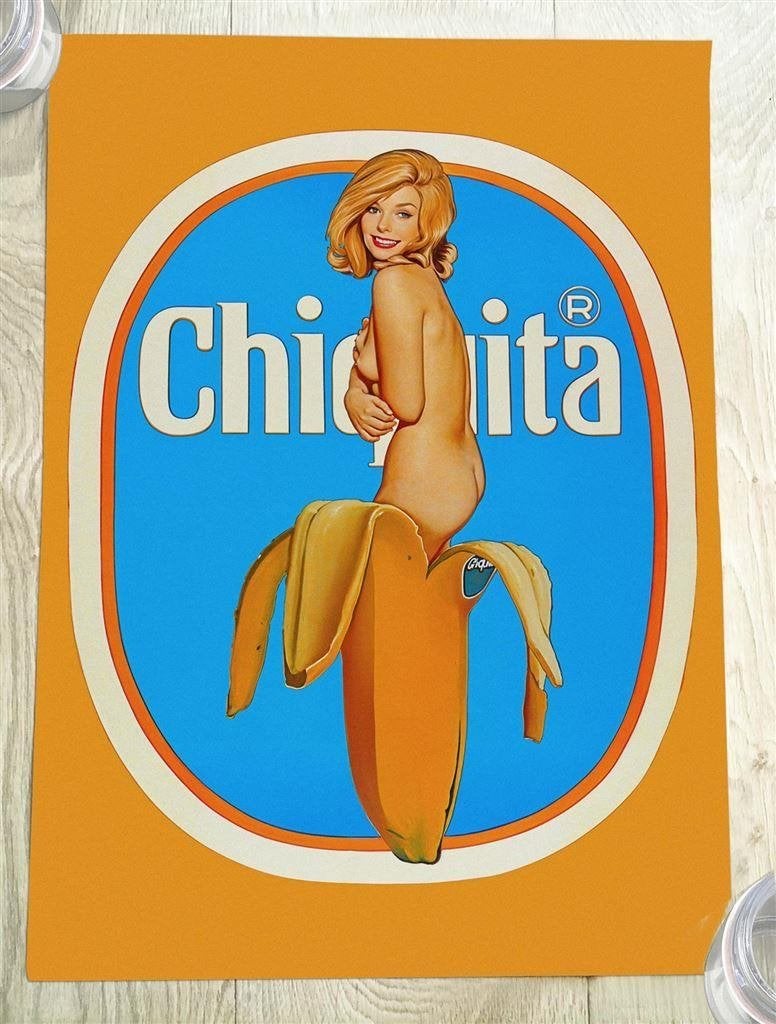 MEL RAMOS CHIQUITA BANANA pin up affiche poster, Verzenden