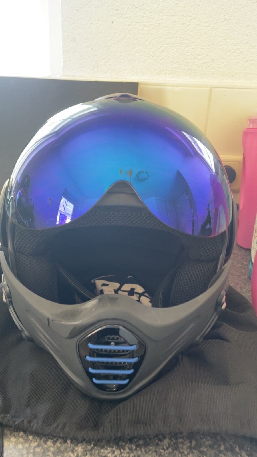 Mooie Roof Roadster helm met blauw vizier, Overige merken, Heren, Tweedehands, Overige typen
