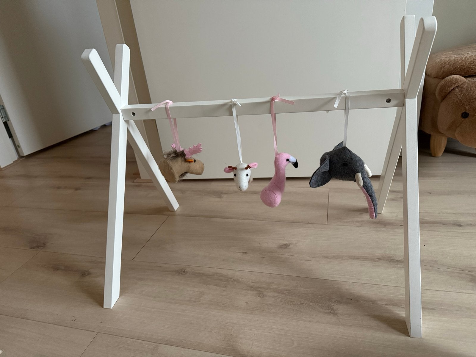 Babygym wit hout van childhome met dierenkoppen, Ophalen, Nieuw, Babygym