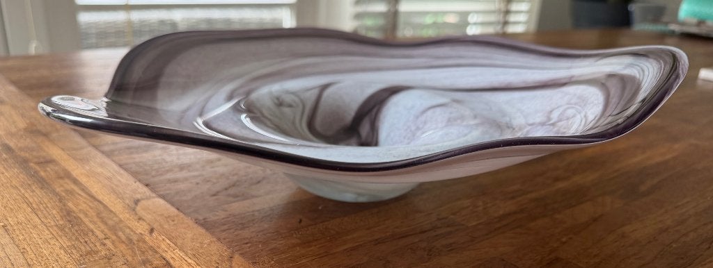 Mondgeblazen Swirl schaal – Glasgalerie Willingen, Antiek en Kunst, Ophalen of Verzenden