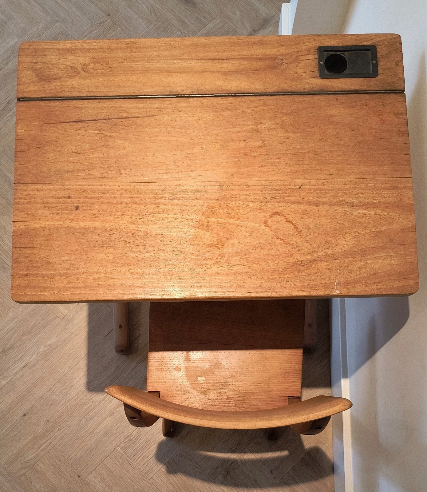 Casala '60 schoolbankje met stoel, Ophalen, Gebruikt, Met lade, Mid-century modern