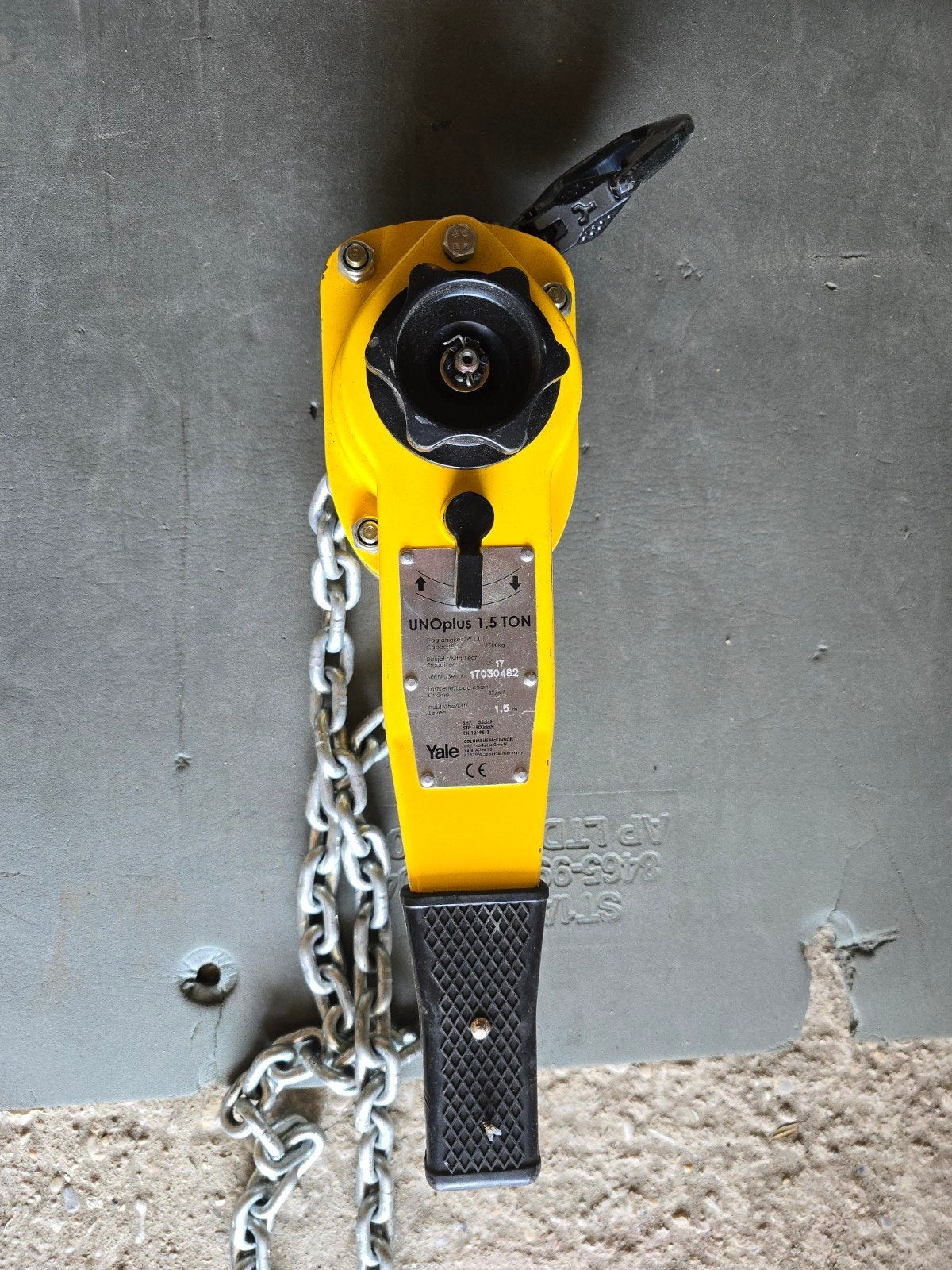 Yale UNOplus 1.5 TON kettingtakel, Ophalen, Gebruikt