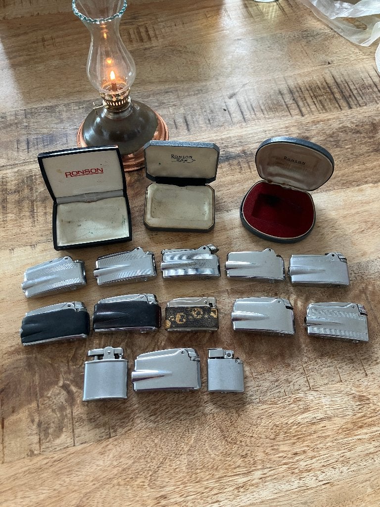 13 x originele vintage Ronson aanstekers! Partij!, Verzamelen, Rookartikelen, Aanstekers en Luciferdoosjes, Ophalen of Verzenden