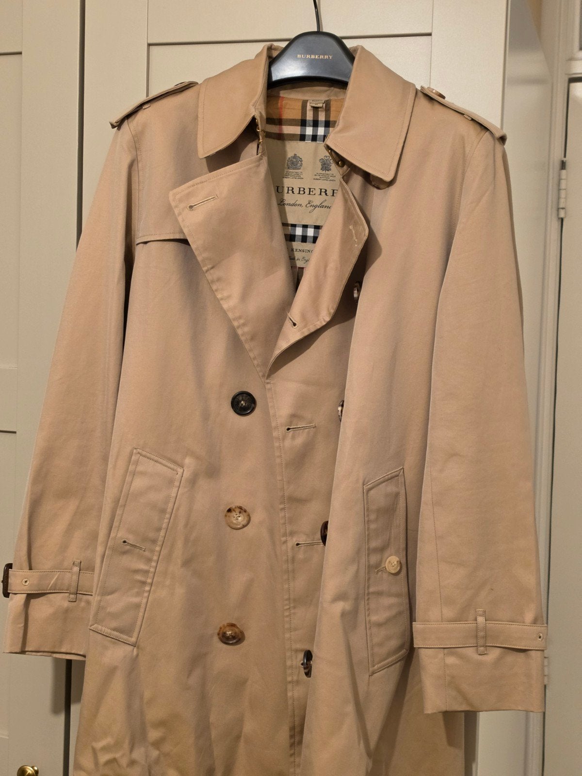 Burberry Trenchcoat - Zo goed als nieuw, Verzenden, Zo goed als nieuw, Beige, Burberry
