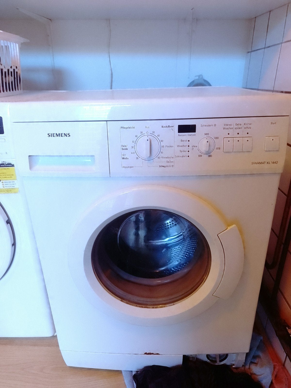Goedwerkende Siemens Siwamat XL 1442 Wasmachine, Ophalen, Gebruikt, Voorlader, Kort programma