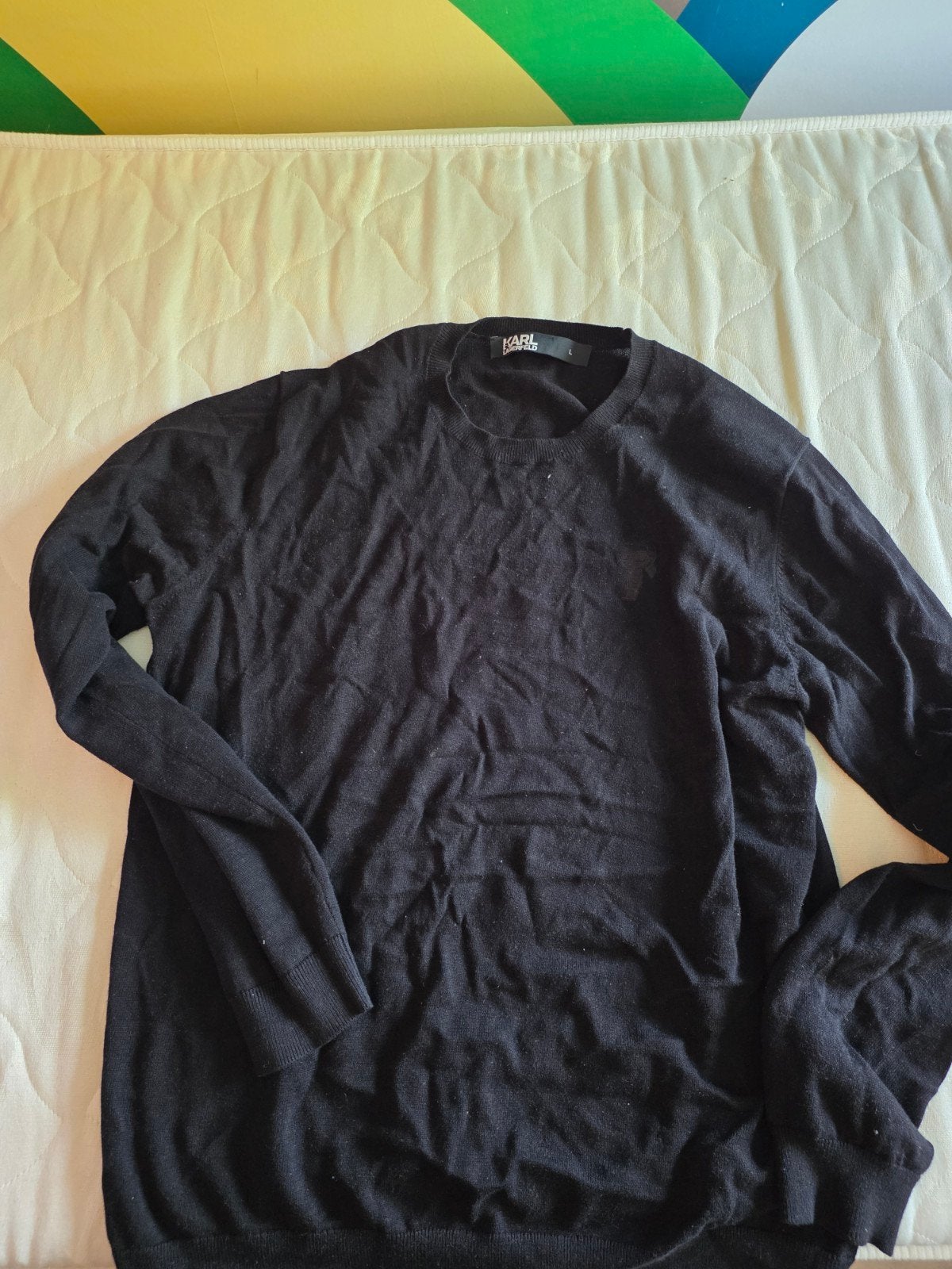 Karl Lagerfeld Nieuwe Zwarte Pullover Ronde Hals Maat L, Kleding | Heren, Maat 52/54 (L), Zwart, Nieuw, Ophalen of Verzenden