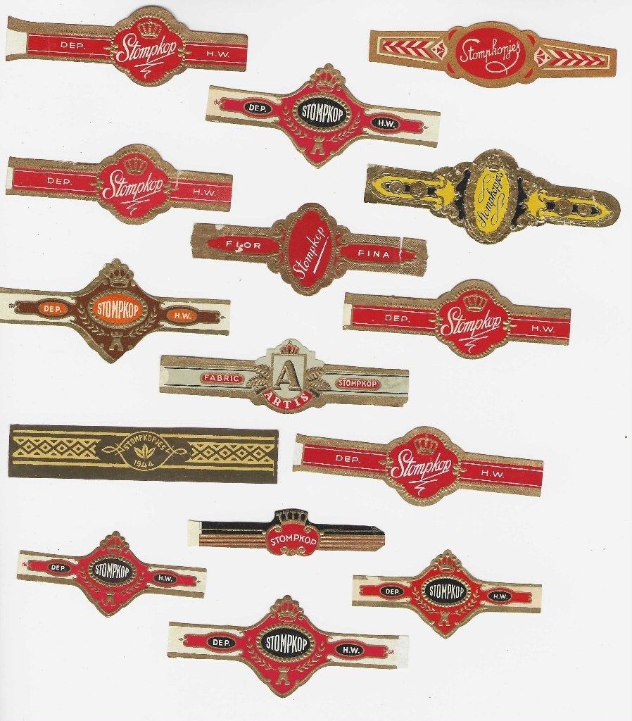 klassiek blad 168  stompkop   sigarenbanden, Ophalen of Verzenden, Zo goed als nieuw, Sigarenbandjes