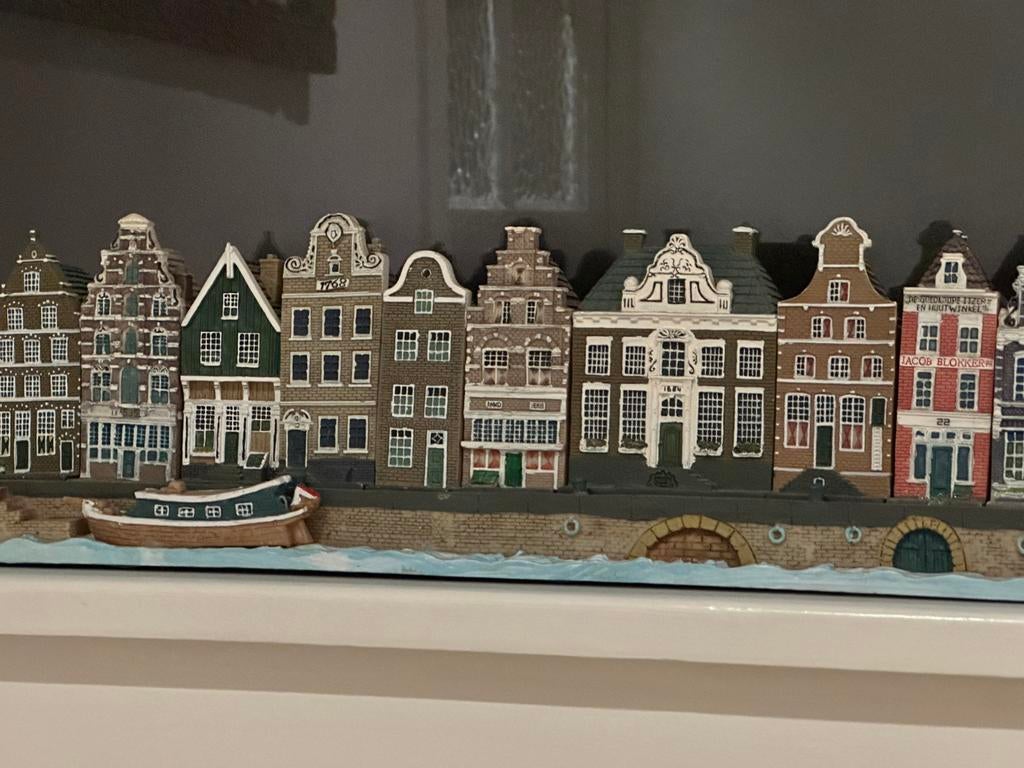 Amsterdamse grachten miniatuur huisjes, Ophalen of Verzenden, Zo goed als nieuw