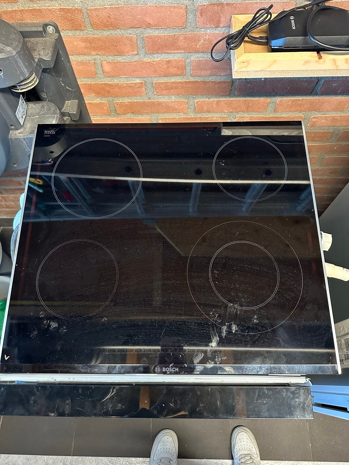 Bosch keramische Kookplaat - 4 Kookzones, Ophalen, Gebruikt, 4 kookzones, Inductie