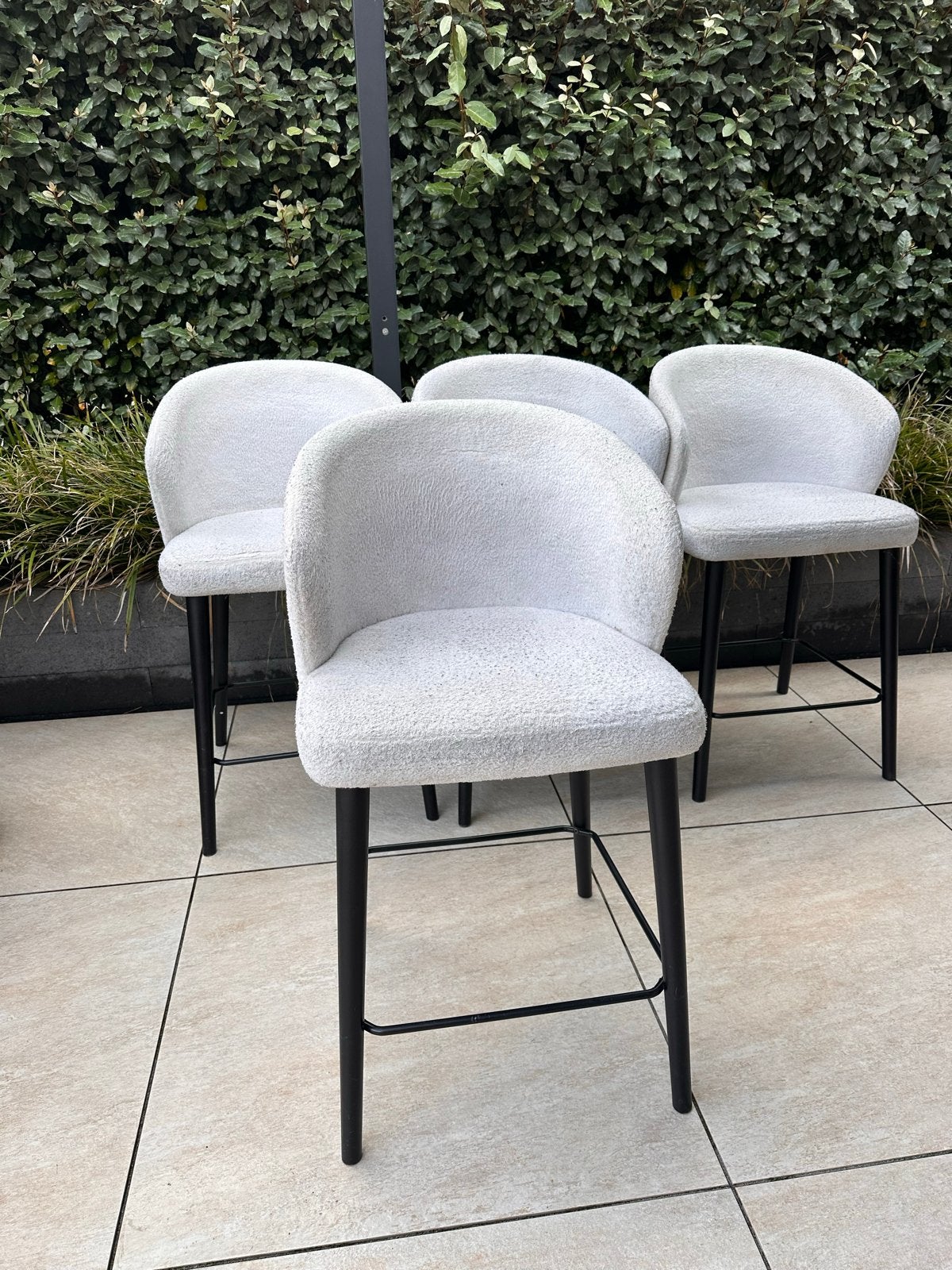 Set van 4 Ema barkrukken - Sheep Cream, Ophalen, Gebruikt, 60 tot 90 cm, Metaal