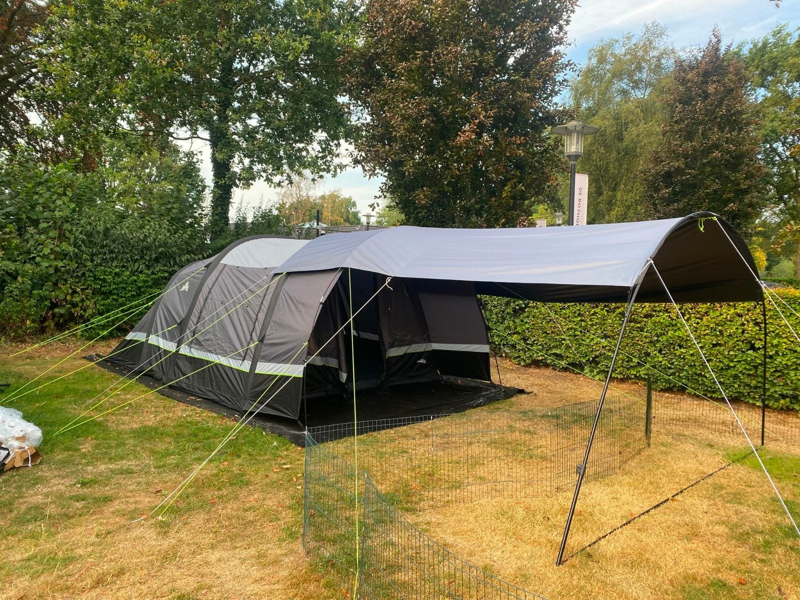 Ruime Obelink tunneltent easy air met extra luifel, Ophalen, Zo goed als nieuw, Tot en met 2