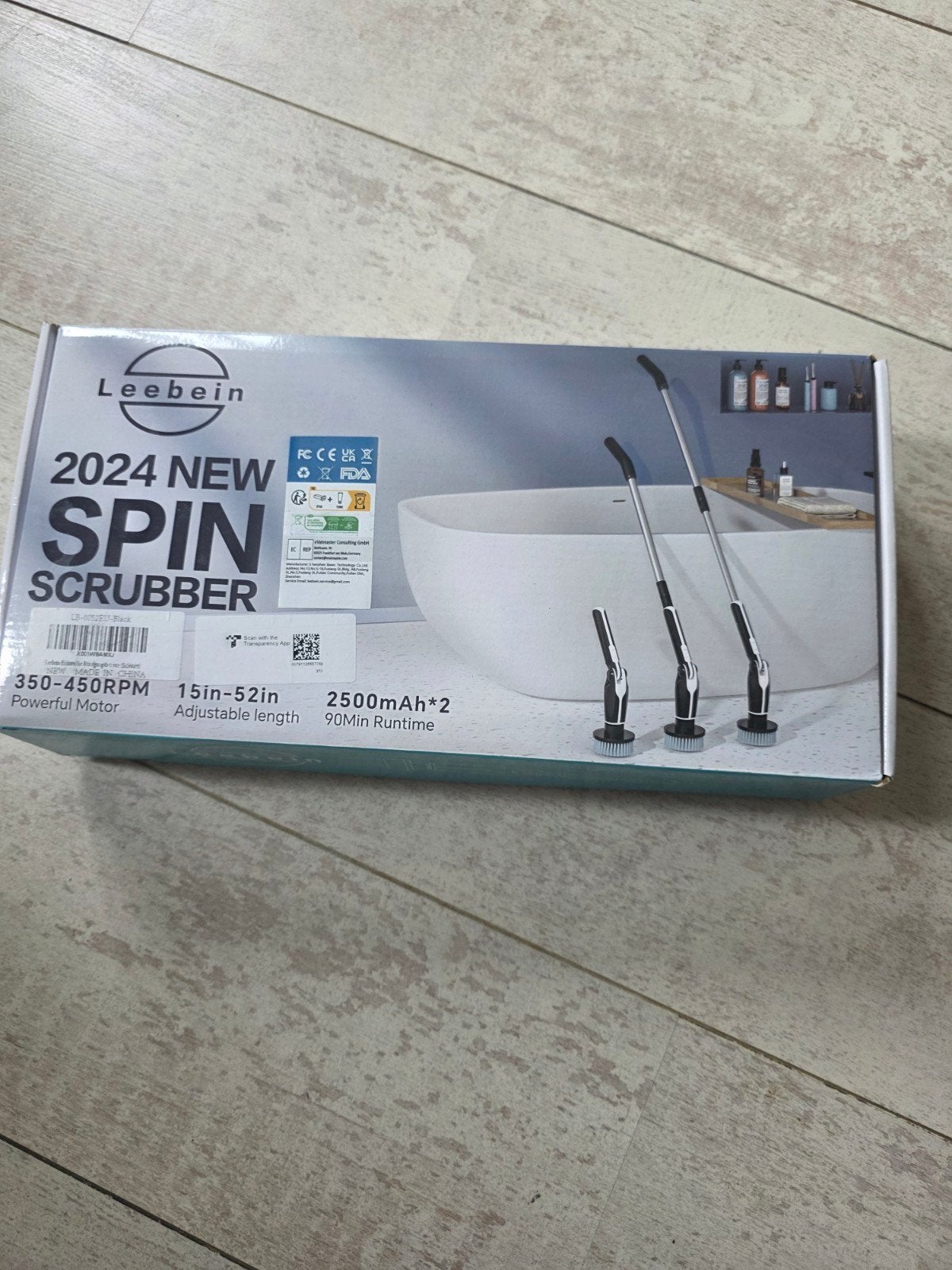 Leebain Nieuwe Spin Scrubber - Elektrische Schoonmaakbor, Ophalen of Verzenden, Bezem of Borstel