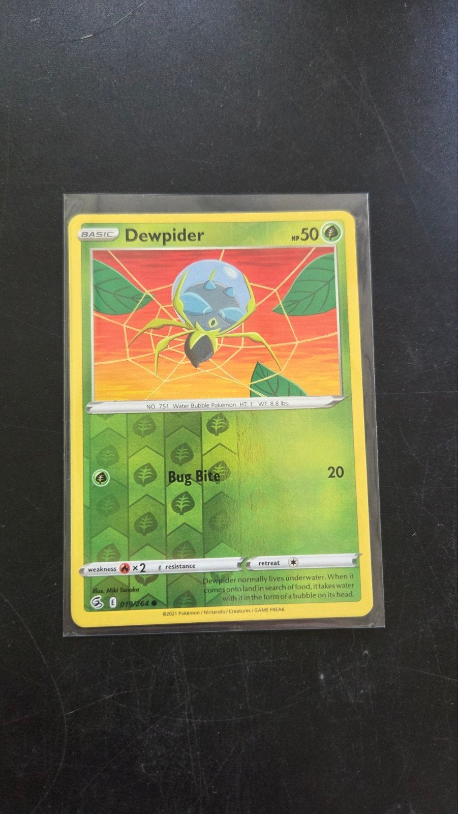 Dewpider 019/264 Reverse Holo Fusion Strike Pokémon Kaart, Verzenden, Zo goed als nieuw, Losse kaart, Foil