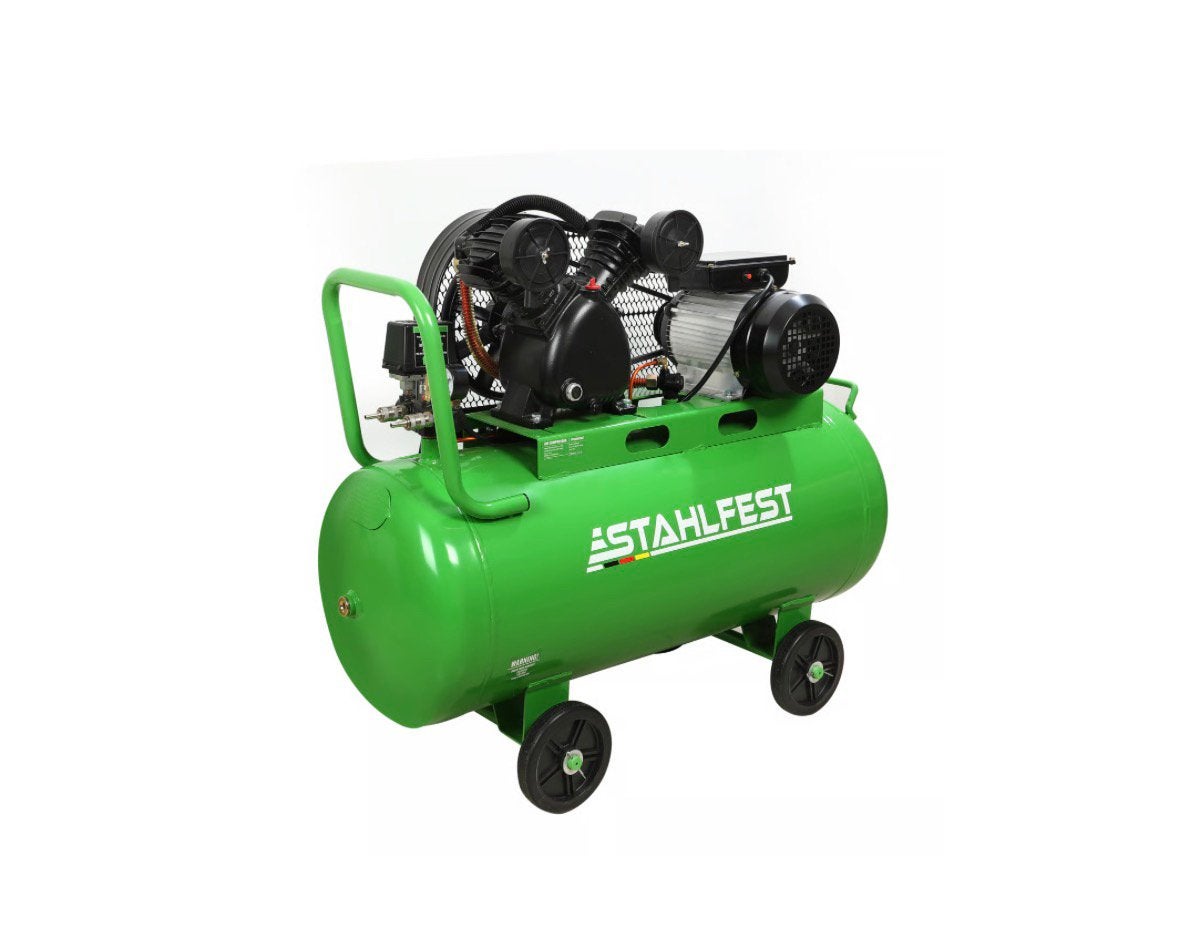 Nieuwe luchtcompressor Stahlfest 100 L DUBBELE CILINDER, Minder dan 25 liter, Ophalen, Nieuw, Minder dan 200 liter/min