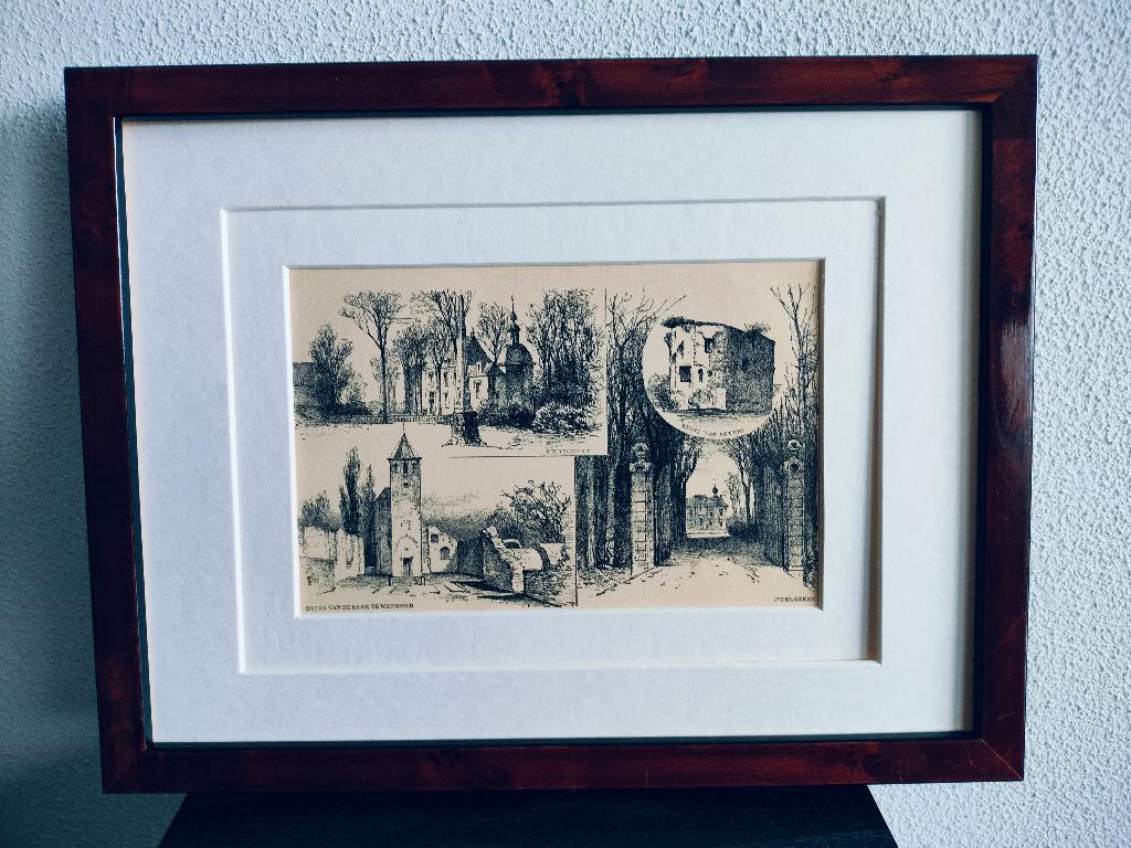 Craandijk Litho Warmond Poelgeest Endegeest 1880 (101), Antiek en Kunst, Kunst | Litho's en Zeefdrukken, Ophalen of Verzenden