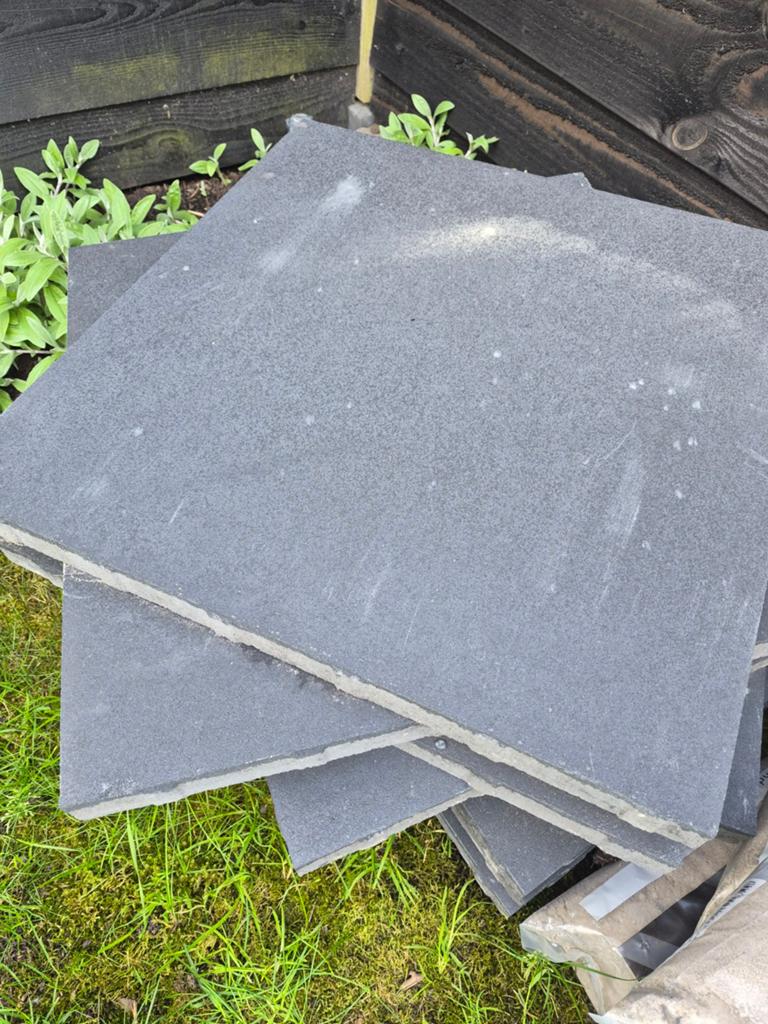 Nieuwe 60x60x4 Antraciete tegels (9 stuks), Ophalen of Verzenden, Nieuw, Terrastegels