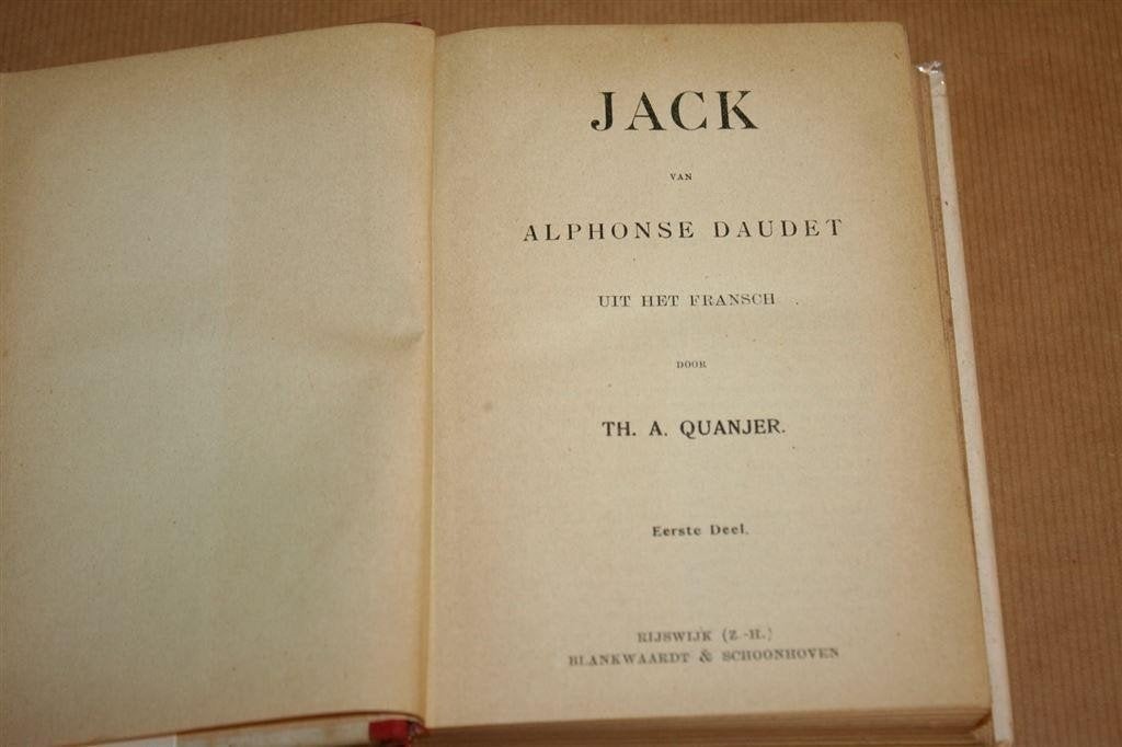 Jack - eerste deel - Alphonse Daudet - ca. 1910, Ophalen of Verzenden, Gelezen