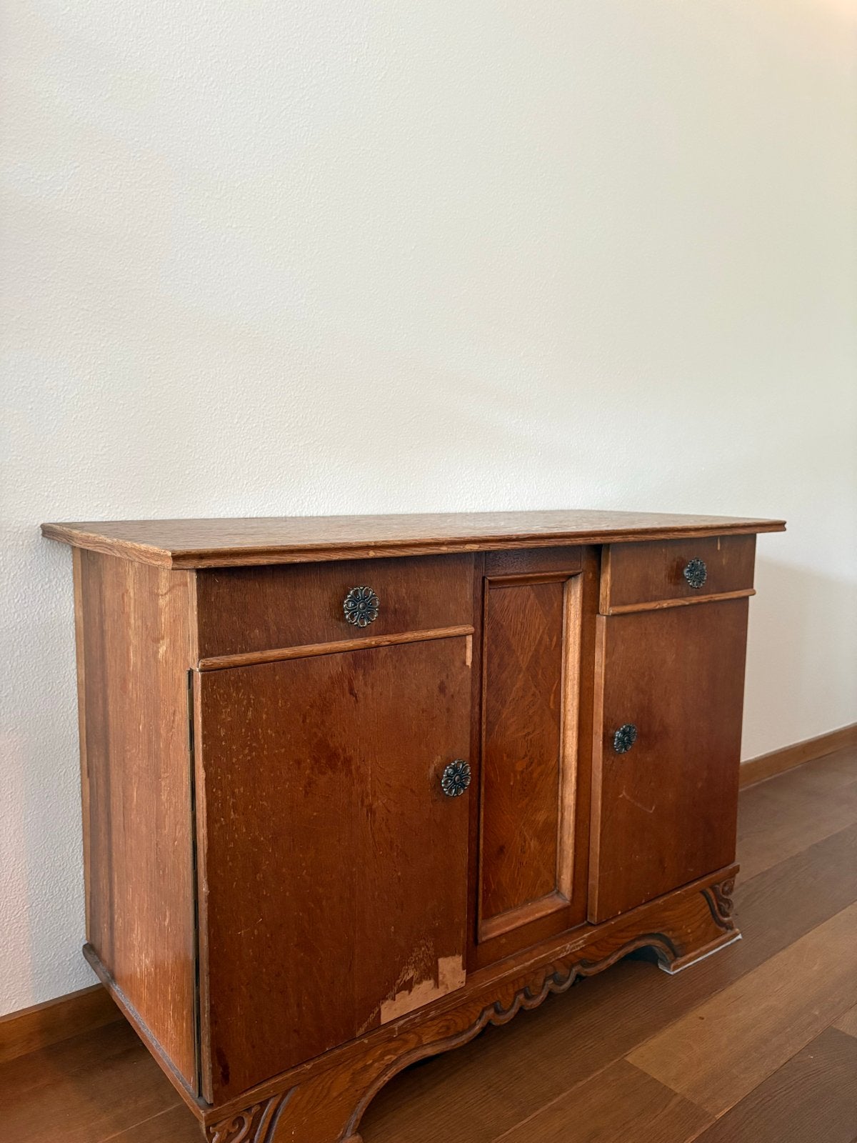 Vintage houten dressoir, Antiek en Kunst, Ophalen