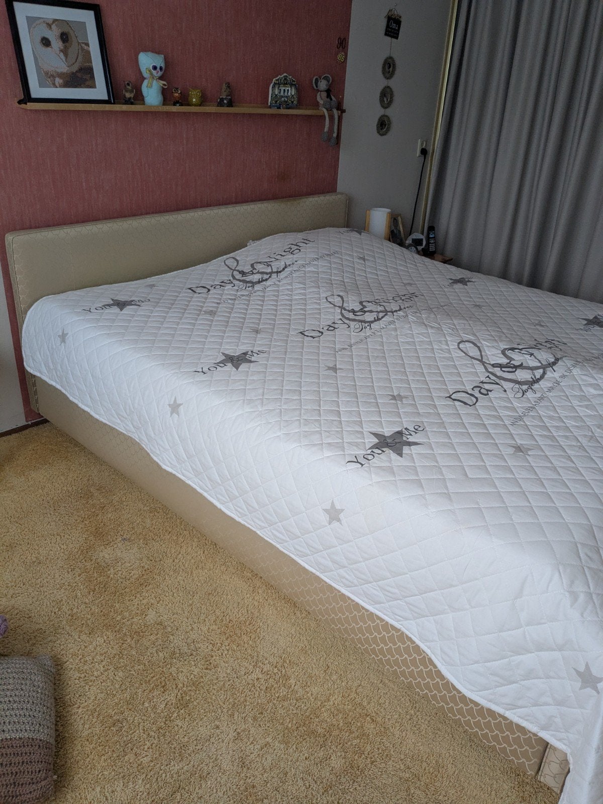 Boxspring plus matrassen 220x180, Ophalen, Gebruikt, Tweepersoons
