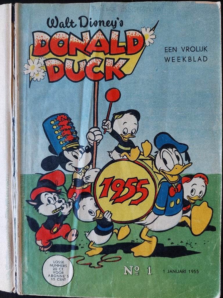 Donald Duck originele jaargang 1955, Complete serie of reeks, Ophalen of Verzenden, Donald Duck / Disney, Gelezen