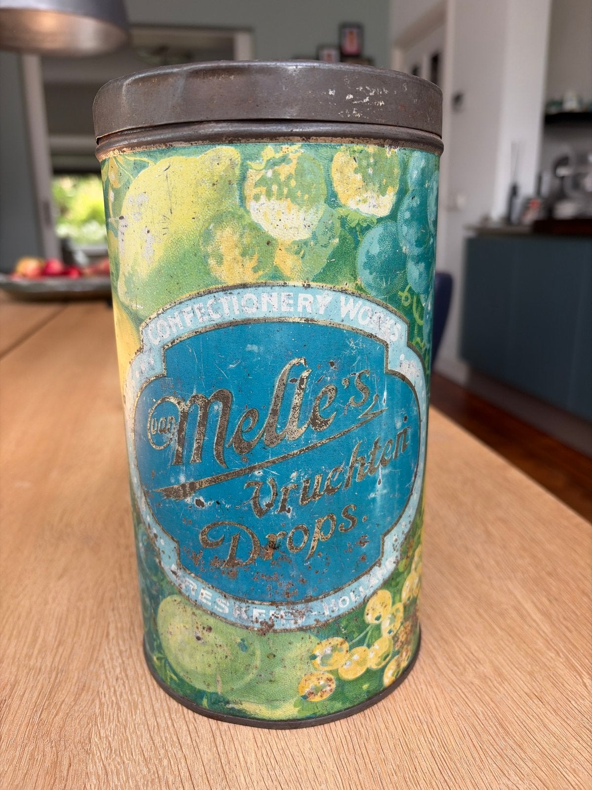 Vintage Melle's Vruchten Drops bus, Antiek en Kunst, Ophalen