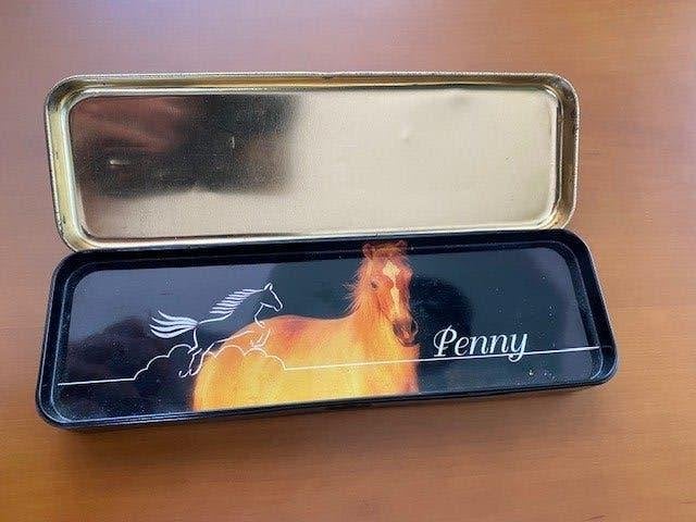 Penny paarden vintage pennenblikje, Ophalen of Verzenden, Gebruikt, Paard, Overige typen