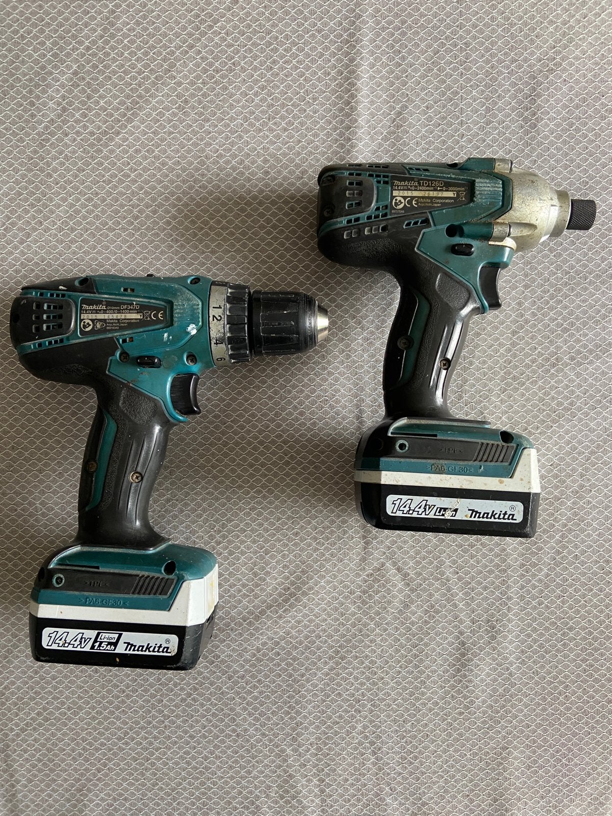 Makita set schoef-/boor en slagschroefmachine, Ophalen, Gebruikt, Boor- en Schroefmachine, Variabele snelheid